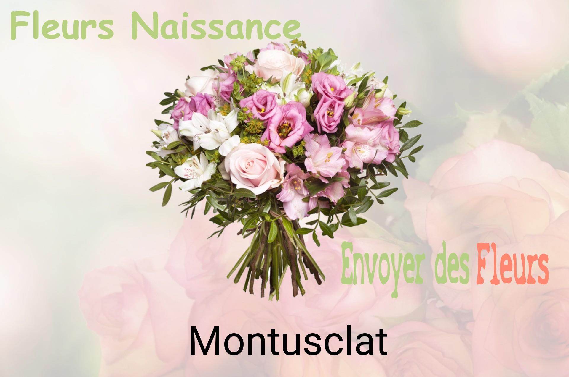 Bouquet de fleurs de naissance livré à Montusclat